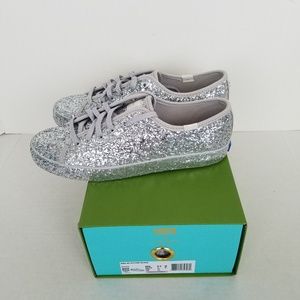 kate spade Shoes - Kate Spade Kick Silver Glitter Keds kate spade Shoes - Kate Spade Kick Silver Glitter Keds